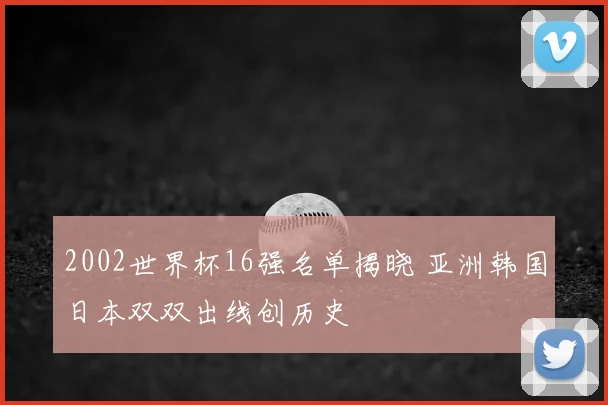 2002世界杯16强名单揭晓 亚洲韩国日本双双出线创历史